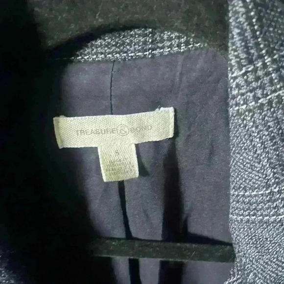Women’s Treasure Bond Button Up Navy Blue Blazer Small - Picture 3 of 5